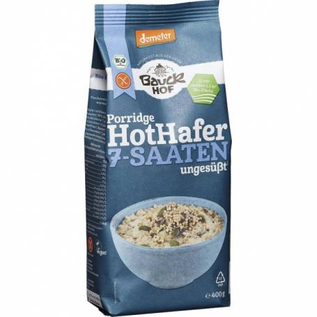 Terci de ovaz cu 7 tipuri seminte, fara gluten, eco-bio, 400g - Bauck Hof