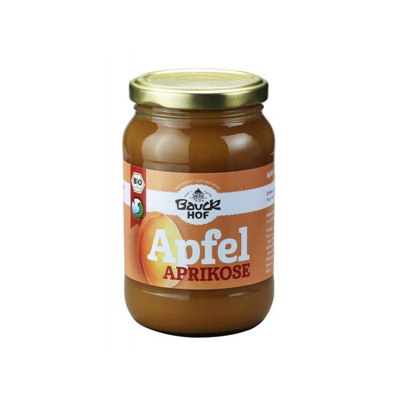 Piure de mere si caise, fara zahar, eco-bio, 360g - Bauck Hof
