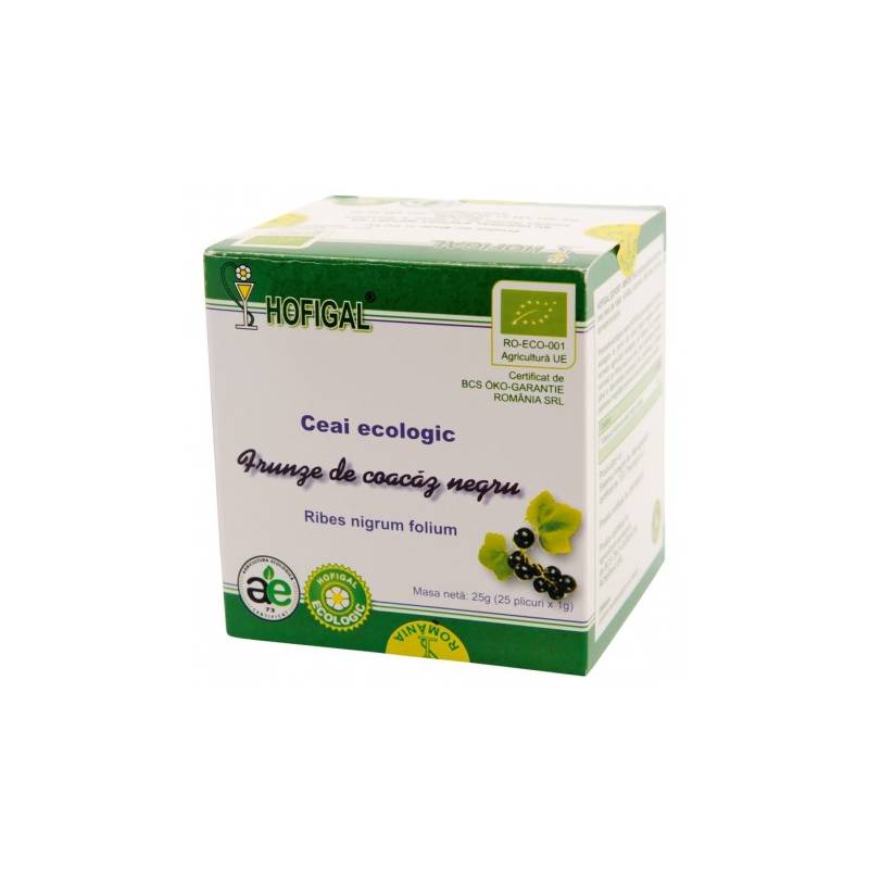 Ceai din frunze de coacaz negru, eco-bio, 25dz - Hofigal