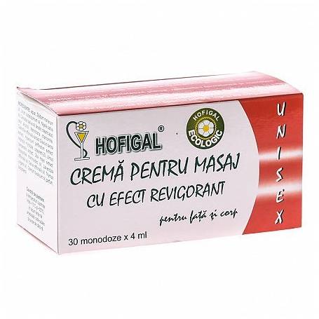 Crema pentru masaj cu efect revigorant, 30doze - Hofigal