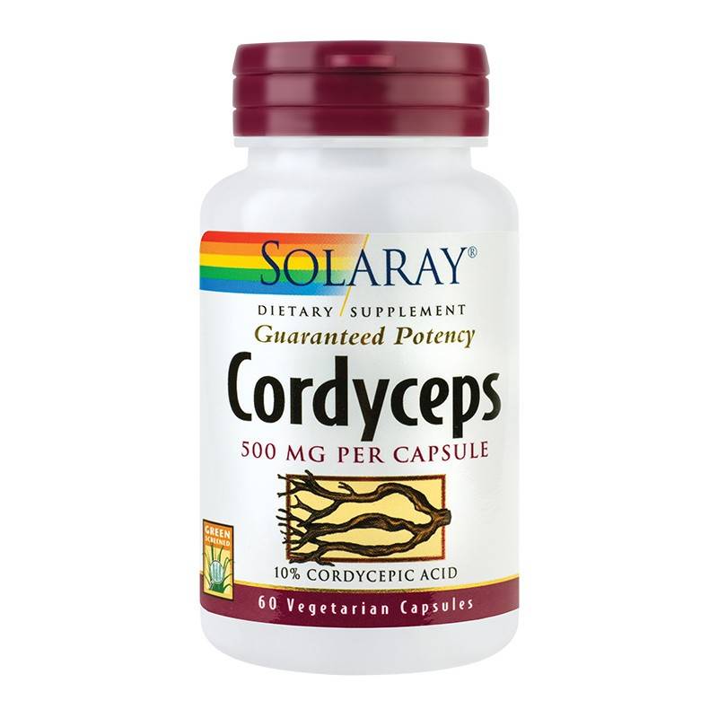 Cordyceps se 500mg 60cps veg - solaray - secom