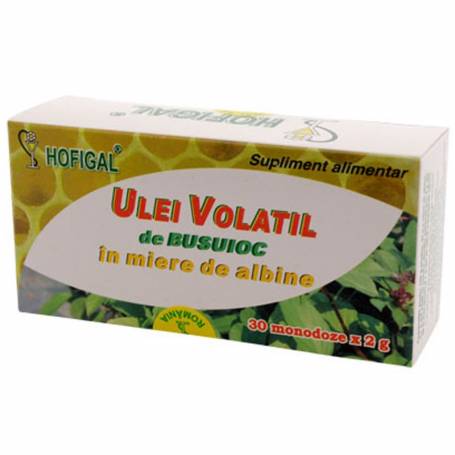 Ulei volatil de busuioc in miere de albine, 30monodoze - Hofigal