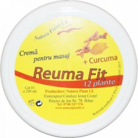 Crema pentru masaj reuma fit, 200ml - Natura Plant Poieni
