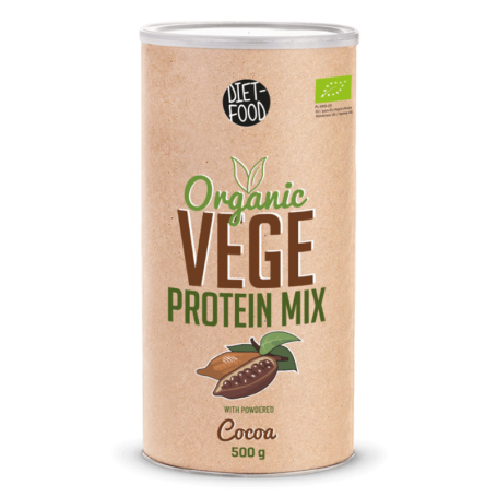 Mix proteine vegane cu cacao, eco-bio 500g - Diet-Food