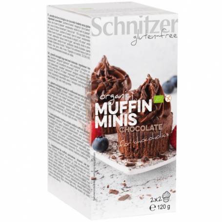Mini muffins cu ciocolata, fara gluten, eco-bio, 120g - Schnitzer