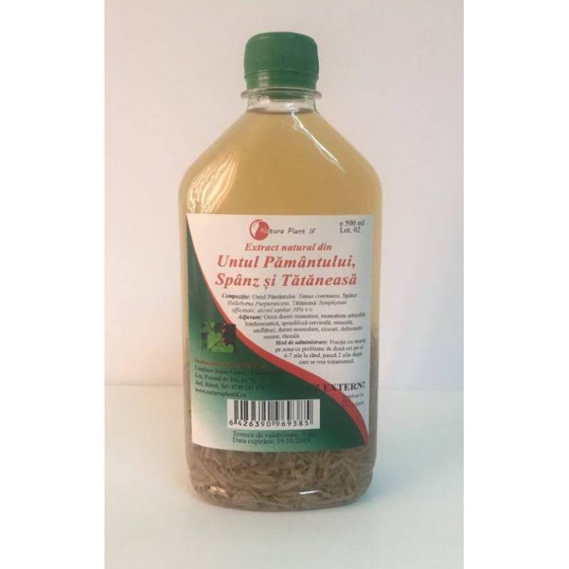 Extract natural din untul pamantului, spanz si tataneasa, 500ml – N