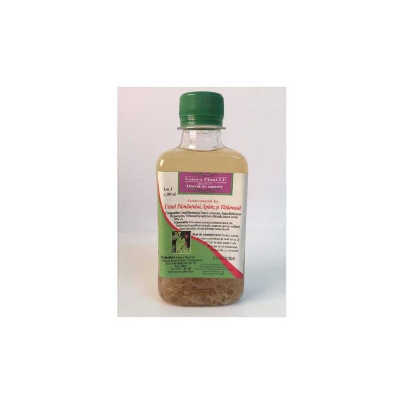 Extract natural din untul pamantului, spanz si tataneasa, 200ml – N