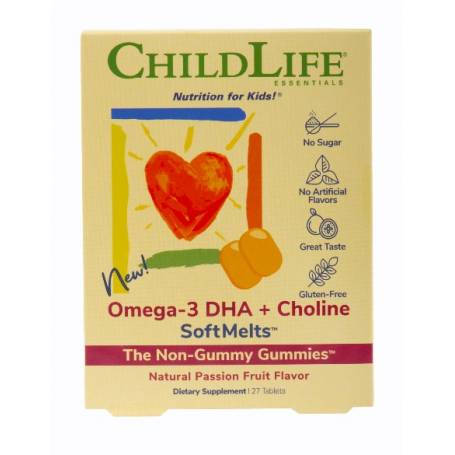 Omega3 Dha si choline, softmelts, 27tbs - Secom - Child Life