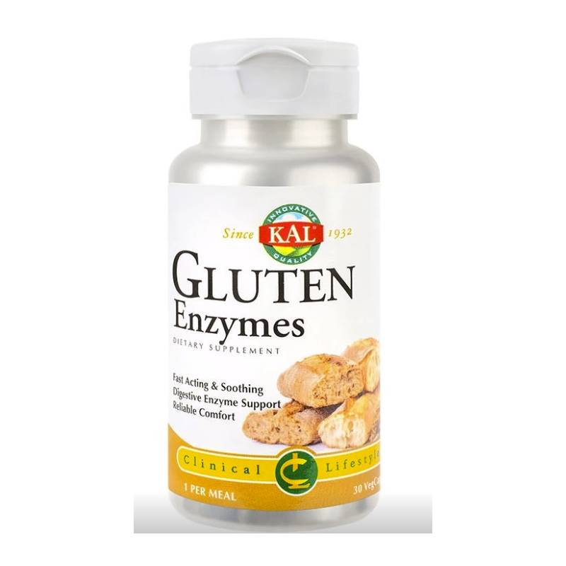Gluten Enzymes 30 caps veg, KAL, SECOM