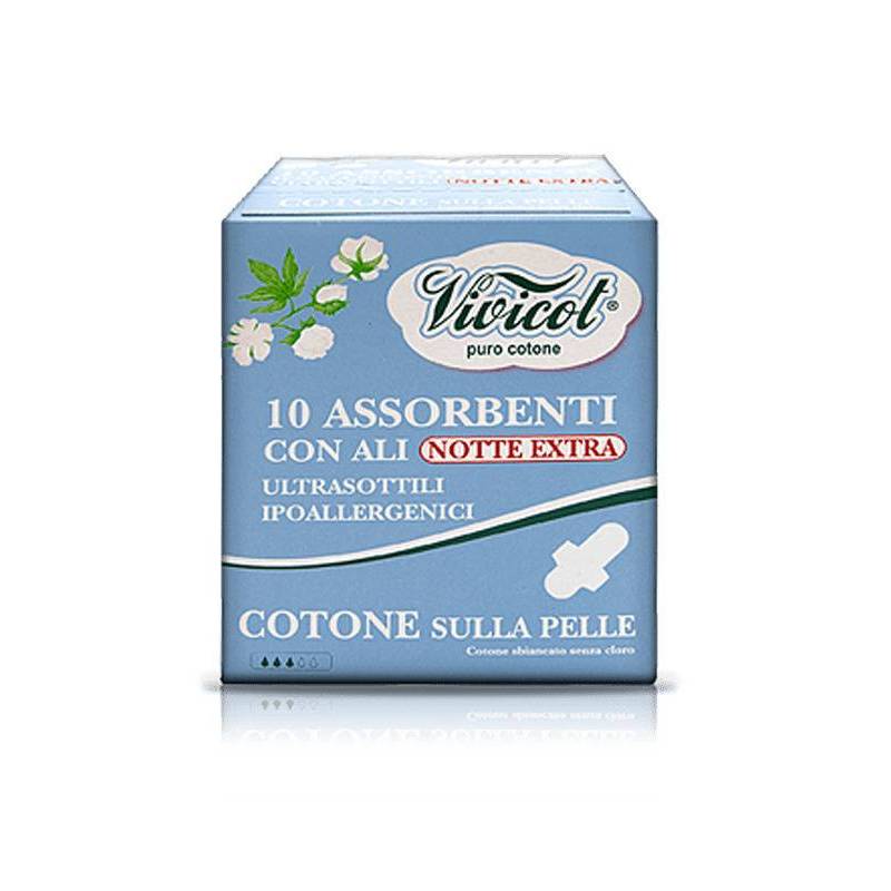 Absorbante de noapte extra lungi din bumbac bio, hipoalergenic,