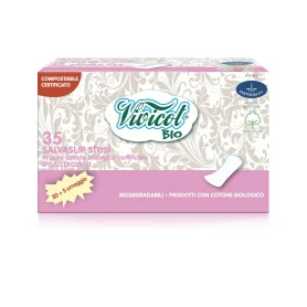 Protej slip din bumbac bio hipoalergenic, compostabil, normal, 35buc - Vivicot