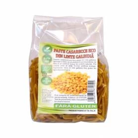 Paste casarecce cu linte galbena, fara gluten, 250g - Deco