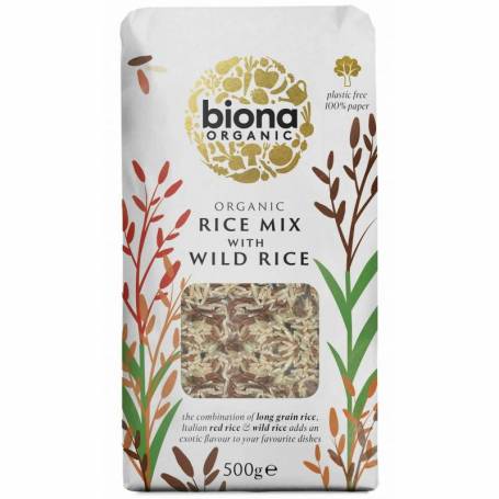 Orez mixt cu orez salbatic, eco-bio, 500g - Biona