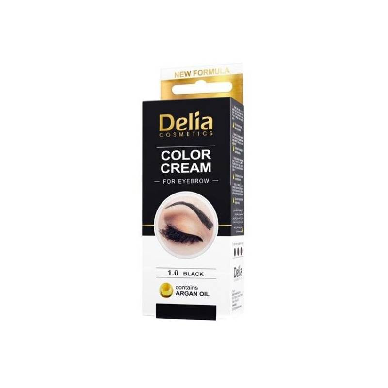 Vopsea pentru sprancene cu ulei de argan, nuanta 1.0 negru, 15ml -