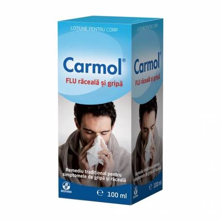 Carmol flu lotiune pentru frectie, 100ml - Biofarm