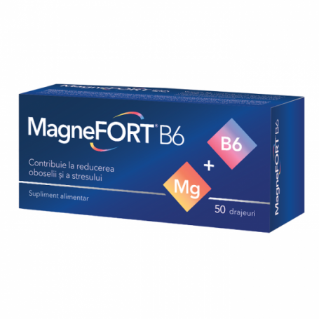 Magneziu forte cu vitamina b6, 50drajeuri - Biofarm