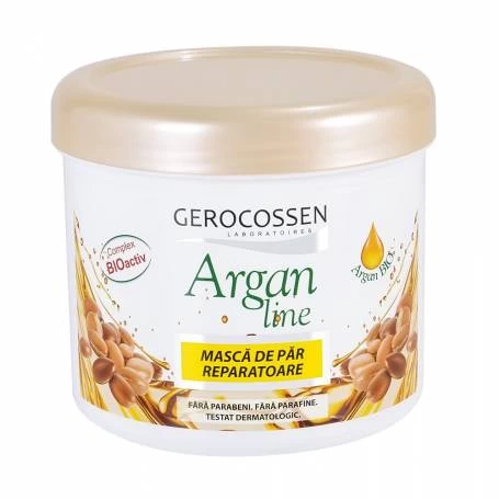 Masca de par reparatoare cu ulei de argan si keratina, ArganLine, 450ml - Gerocossen