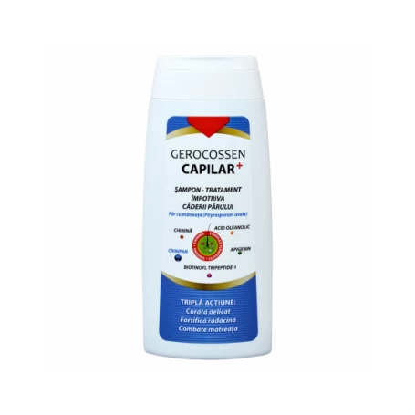 Sampon impotriva caderii parului pentru par cu matreata, Capilar+, 275ml - Gerocossen