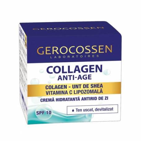 Crema hidratanta antirid de zi, Collagen Anti-Age, 50ml - Gerocossen