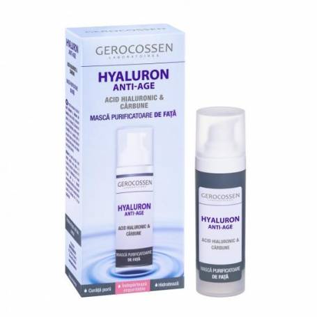 Masca purificatoare pentru fata cu acid hialuronic pur, Hyaluron anti-age, 30ml - Gerocossen