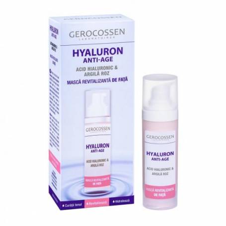 Masca revitalizanta pentru fata cu acid hialuronic pur, Hyaluron anti-age, 30ml - Gerocossen