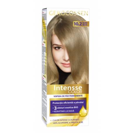 Vopsea de par permanenta intensse color, 10.2 blond inchis, 50ml - Gerocossen