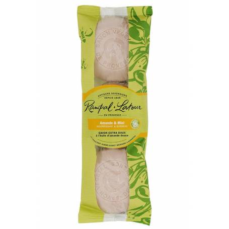 Pachet 3 sapunuri naturale cu migdale si miere, 450g - Rampal Latour