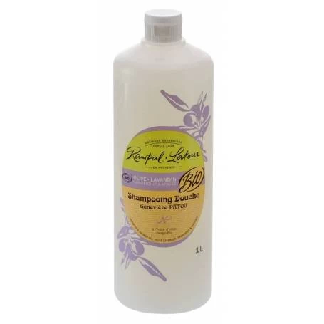 Gel de dus si sampon masline lavanda, eco-bio, 1L - Rampal Latour