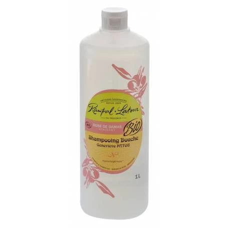 Gel de dus si sampon cutrandafir de Damasc, hipoalergen, 1L - Rampal Latour