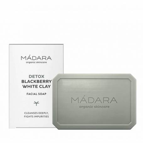 Sapun facial cu mure si argila alba, Detox, 70g - Madara