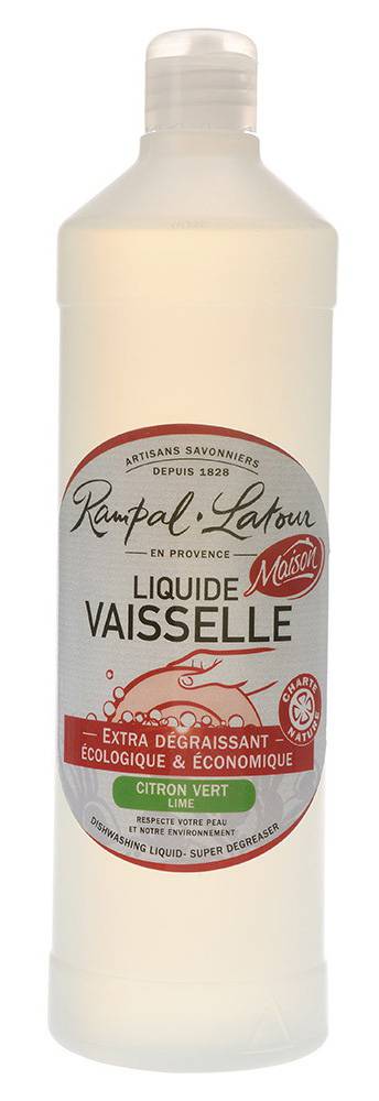 Detergent natural de vase, lime, 1l - rampal latour