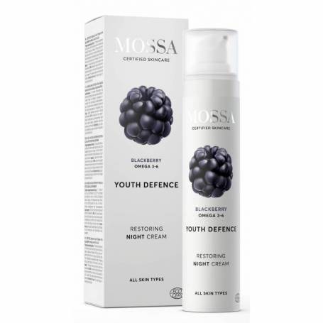 Crema reparatoare de noapte pentru toate tipurile de ten, Youth Defence, 50ml - Mossa