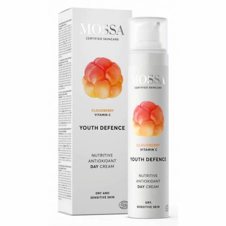 Crema nutritiva antioxidanta de zi pentru ten uscat, Youth Defence, 50ml - Mossa