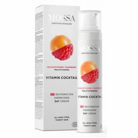 Crema de zi intens-rehidratanta, energizanta pentru toate tipurile de ten, Vitamin Cocktail, 50ml - Mossa
