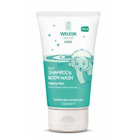 Gel de dus si sampon 2 in 1 cu menta proaspata, Kids, 150ml WELEDA