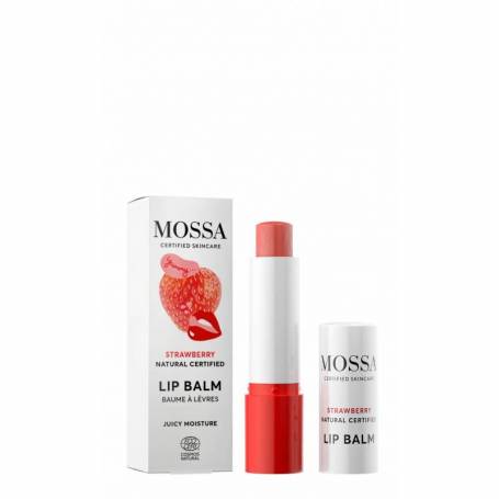 Balsam de buze cu capsuni, Juicy Moisture, 4g - Mossa