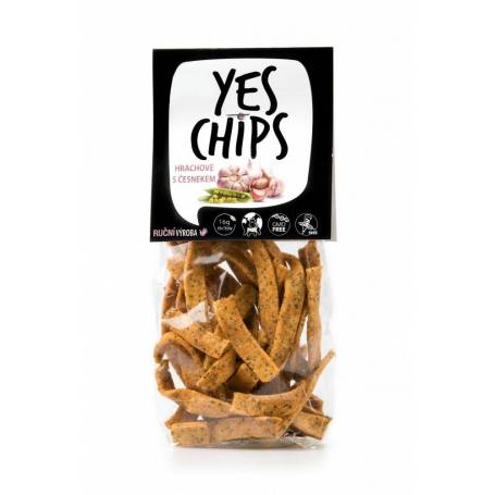 Chips vegan cu mazare si usturoi 80g - Yes Chips