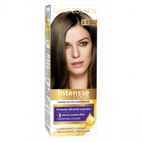 Vopsea de par permanenta, intensse color 3.1, Saten Casmir, 50ml - Gerocossen