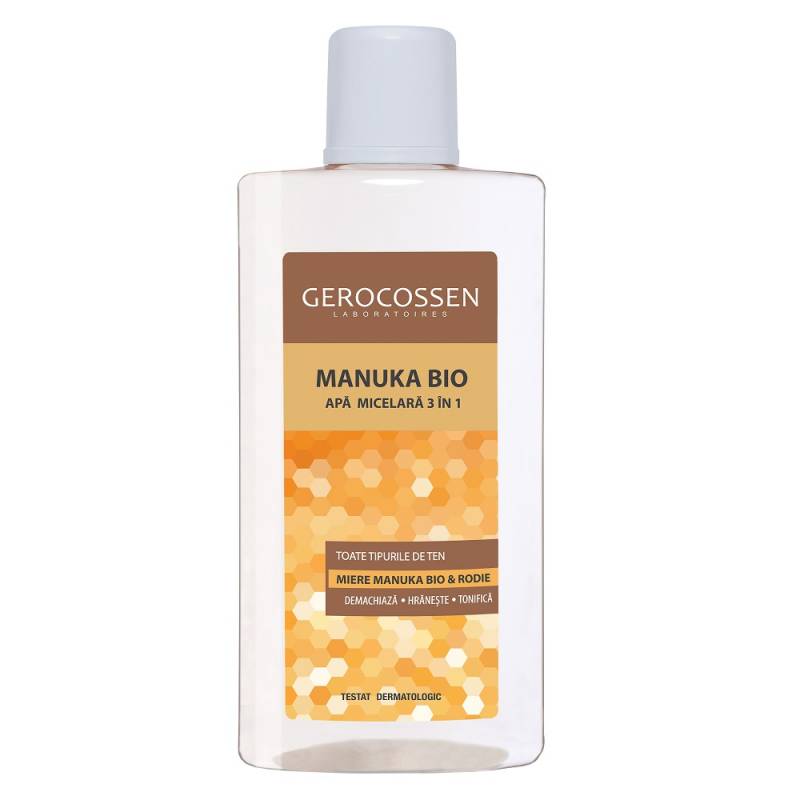 Apa micelara 3 in 1 cu miere si extract de rodie, Manuka Bio, 300ml