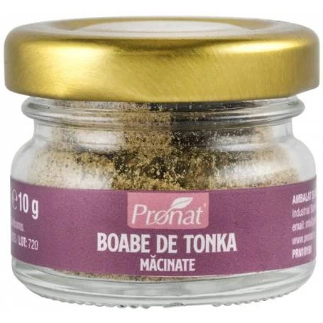 Boabe de tonka macinate, 10g - Pronat