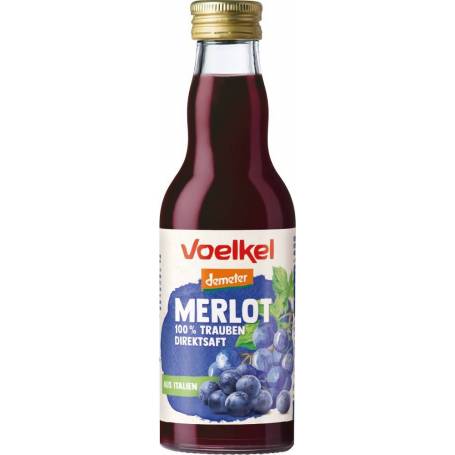Suc de struguri rosii merlot, eco-bio, 200ml - Voelkel
