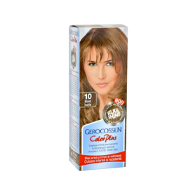 Vopsea de par, nuanta 10 blond inchis, Color Plus, 50g - Gerocossen