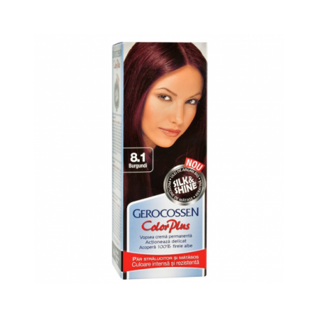 Vopsea de par, nuanta 8.1 burgundi, Color Plus, 50g - Gerocossen