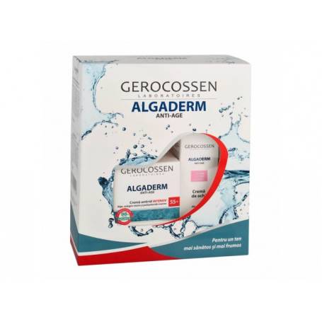 Set cadou crema antirid intensiv 55+ si Crema ochi, Algaderm - Gerocossen