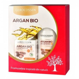 Set cadou Crema antirid 35+, 50ml si lapte demachiant, 200ml, ArganBio -  Gerocossen