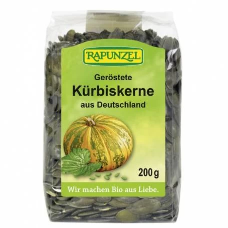 Seminte de Bostan prajite, eco-bio, 200g - Rapunzel