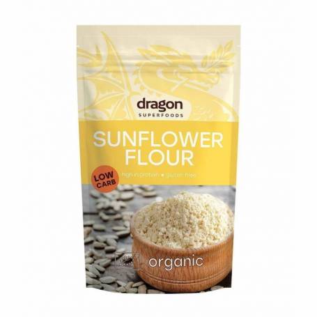 Faina de seminte de floarea soarelui fara gluten, eco-bio, 200 g, Dragon Superfood