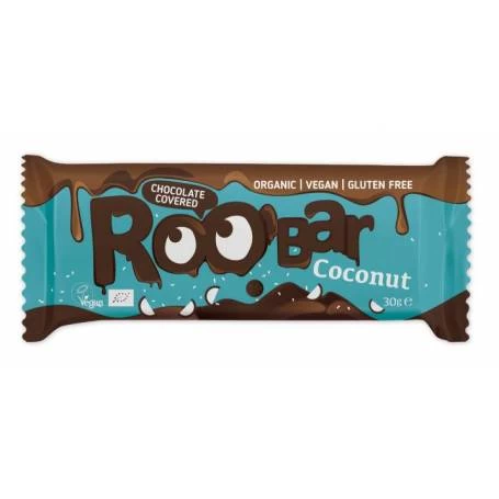 Baton cu cocos invelit in ciocolata, eco-bio, 30g - Roobar