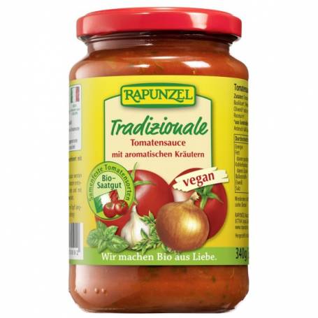 Sos vegan de tomate Traditional, eco-bio, 340g - Rapunzel