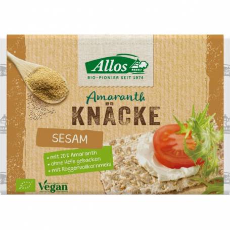 Crackers din secara cu amarant si susan, eco-bio, 250g - Allos